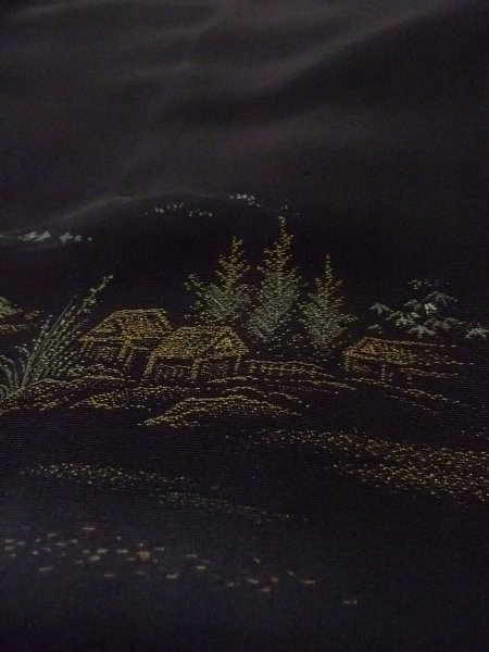 画像10: N0920U Mint  女性用 羽織  化繊   黒, 松/松葉 【中古】 【USED】 【リサイクル】 ★★★★☆ (10)