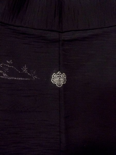 画像3: N0920X Mint  女性用 羽織  シルク(正絹)   黒, 草 【中古】 【USED】 【リサイクル】 ★★★★☆ (3)