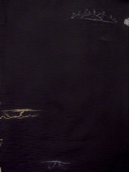 画像4: N0920X Mint  女性用 羽織  シルク(正絹)   黒, 草 【中古】 【USED】 【リサイクル】 ★★★★☆ (4)