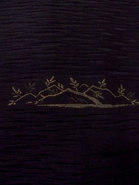 画像6: N0920X Mint  女性用 羽織  シルク(正絹)   黒, 草 【中古】 【USED】 【リサイクル】 ★★★★☆ (6)