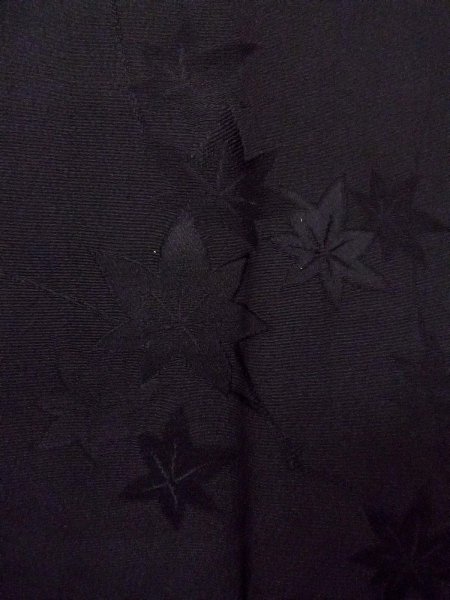 画像7: N0920Y Mint  女性用 羽織  シルク(正絹)   黒,  【中古】 【USED】 【リサイクル】 ★★★★☆ (7)