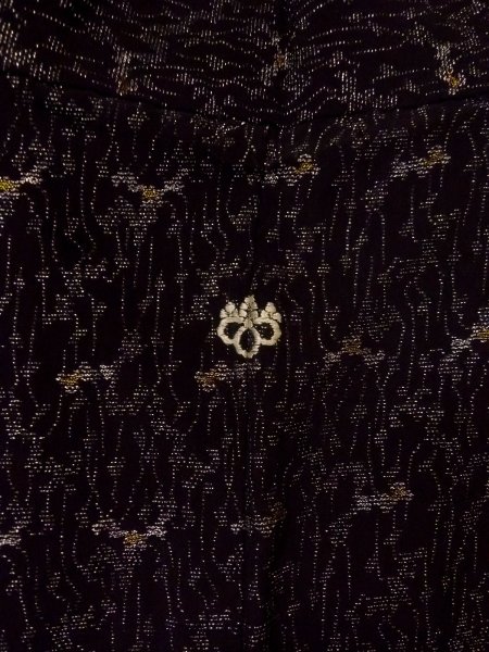 画像3: N0920Z Mint  女性用 羽織  シルク(正絹)   黒, 抽象的模様 【中古】 【USED】 【リサイクル】 ★★★★☆ (3)