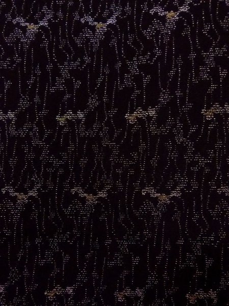 画像7: N0920Z Mint  女性用 羽織  シルク(正絹)   黒, 抽象的模様 【中古】 【USED】 【リサイクル】 ★★★★☆ (7)