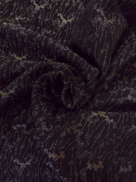 画像10: N0920Z Mint  女性用 羽織  シルク(正絹)   黒, 抽象的模様 【中古】 【USED】 【リサイクル】 ★★★★☆ (10)