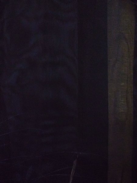 画像3: N0921A  女性用 羽織  シルク(正絹)   黒, 花 【中古】 【USED】 【リサイクル】 ★★★☆☆ (3)