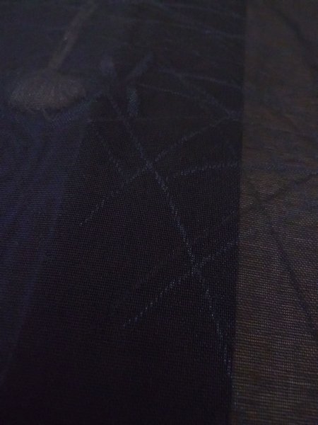 画像10: N0921A  女性用 羽織  シルク(正絹)   黒, 花 【中古】 【USED】 【リサイクル】 ★★★☆☆ (10)