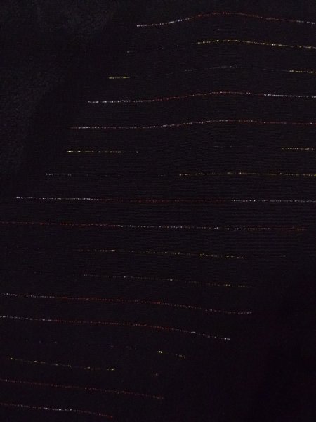 画像7: N0921B Mint  女性用 羽織  シルク(正絹)   黒, 縞 【中古】 【USED】 【リサイクル】 ★★★★☆ (7)