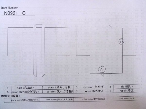 画像14: N0921C  女性用 羽織  シルク(正絹)   黒, 葉 【中古】 【USED】 【リサイクル】 ★★★☆☆ (14)