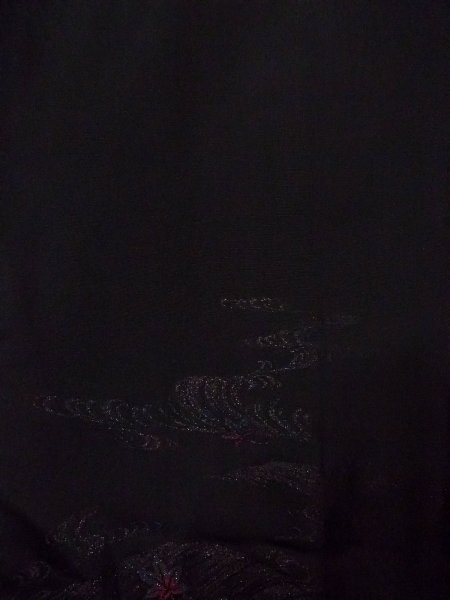 画像3: N0921D Mint  女性用 羽織  シルク(正絹)   黒, もみじ 【中古】 【USED】 【リサイクル】 ★★★★☆ (3)