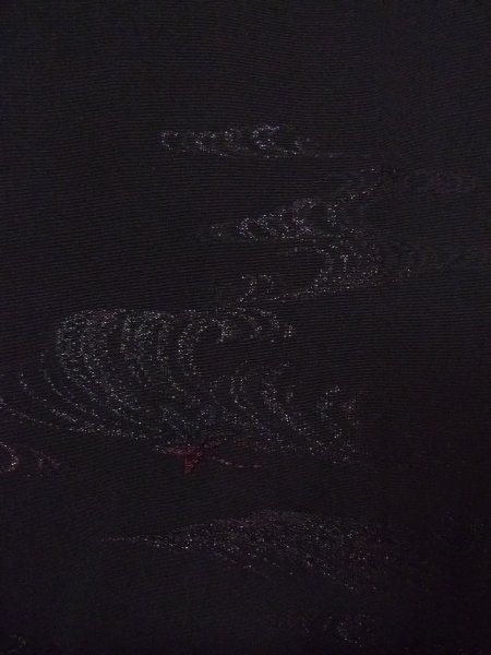 画像7: N0921D Mint  女性用 羽織  シルク(正絹)   黒, もみじ 【中古】 【USED】 【リサイクル】 ★★★★☆ (7)