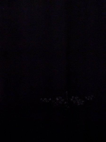 画像5: N0930D 女性用羽織  シルク(正絹) 黒, 梅 【中古】【USED】【リサイクル】 ★★★☆☆【N0930D】 (5)