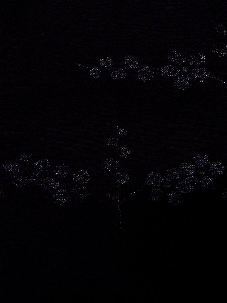 画像6: N0930D 女性用羽織  シルク(正絹) 黒, 梅 【中古】【USED】【リサイクル】 ★★★☆☆【N0930D】 (6)