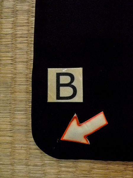 画像16: N0930D 女性用羽織  シルク(正絹) 黒, 梅 【中古】【USED】【リサイクル】 ★★★☆☆【N0930D】 (16)