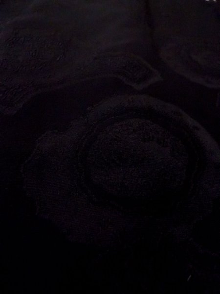 画像10: N0930E 女性用羽織  シルク(正絹) 黒, 雪輪 【中古】【USED】【リサイクル】 ★★★☆☆【N0930E】 (10)