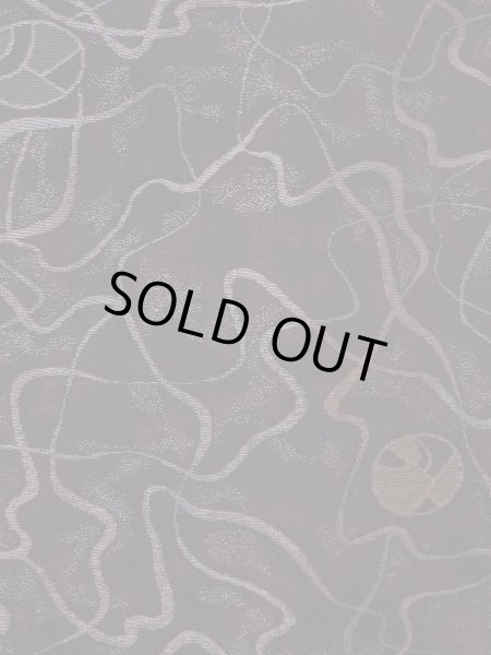 画像3: N0930G 女性用羽織  シルク(正絹) 黒, 丸 【中古】【USED】【リサイクル】 ★★★★☆【N0930G】 (3)