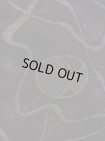 画像5: N0930G 女性用羽織  シルク(正絹) 黒, 丸 【中古】【USED】【リサイクル】 ★★★★☆【N0930G】 (5)