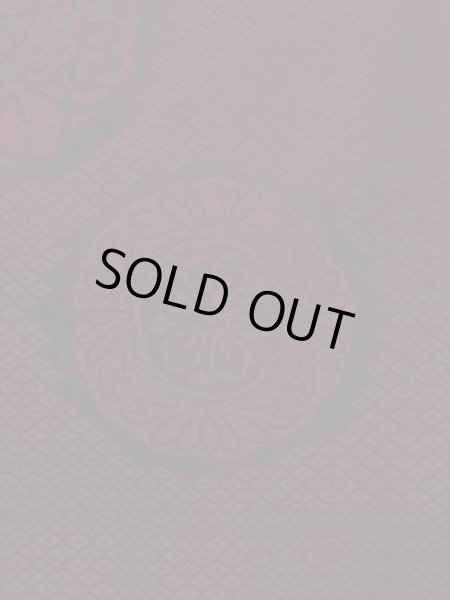 画像7: N0930K 女性用羽織  シルク(正絹) 深いえんじ, 花 【中古】【USED】【リサイクル】 ★★☆☆☆【N0930K】 (7)