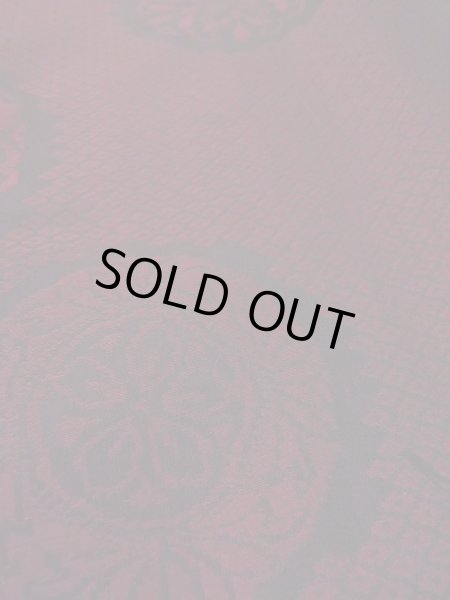 画像8: N0930K 女性用羽織  シルク(正絹) 深いえんじ, 花 【中古】【USED】【リサイクル】 ★★☆☆☆【N0930K】 (8)