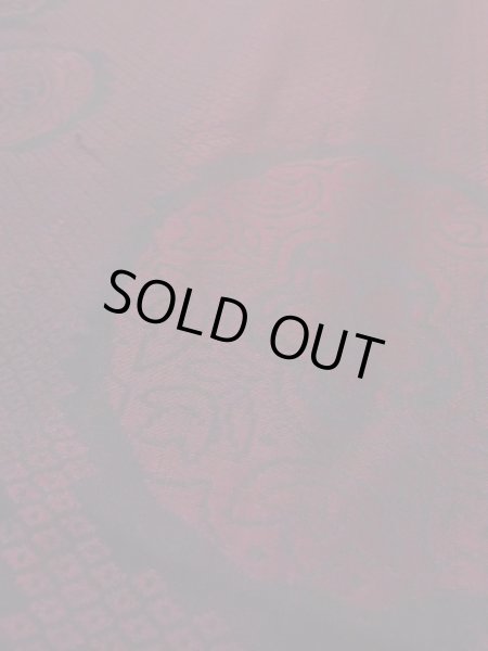 画像9: N0930K 女性用羽織  シルク(正絹) 深いえんじ, 花 【中古】【USED】【リサイクル】 ★★☆☆☆【N0930K】 (9)