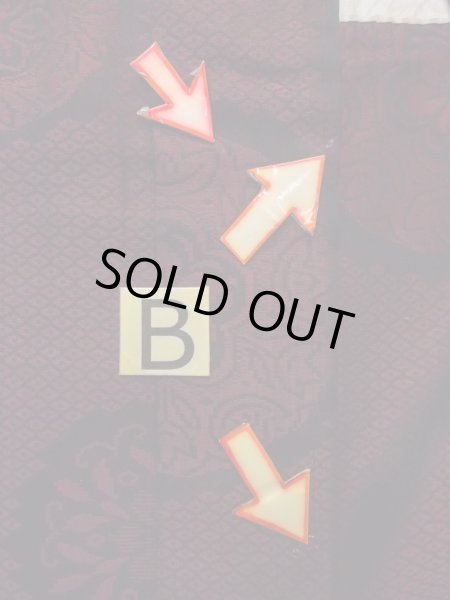 画像15: N0930K 女性用羽織  シルク(正絹) 深いえんじ, 花 【中古】【USED】【リサイクル】 ★★☆☆☆【N0930K】 (15)