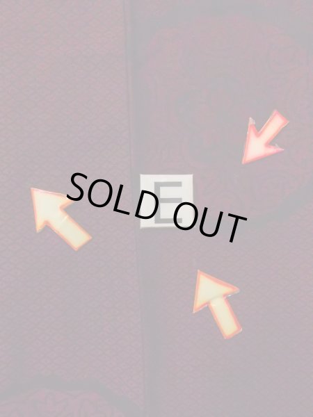 画像18: N0930K 女性用羽織  シルク(正絹) 深いえんじ, 花 【中古】【USED】【リサイクル】 ★★☆☆☆【N0930K】 (18)