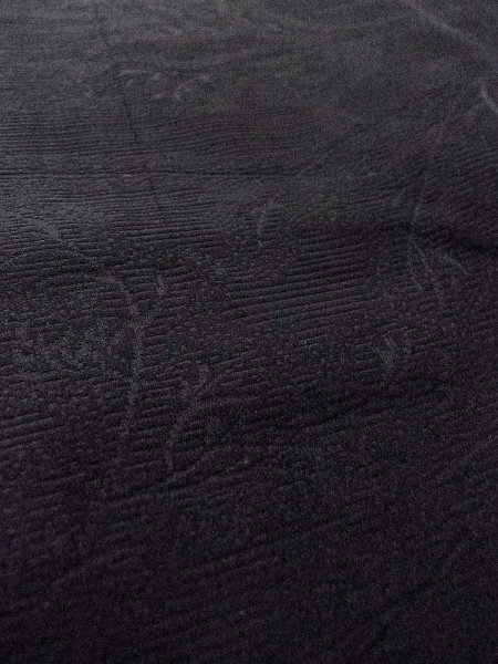 画像11: N0930M 女性用羽織  シルク(正絹) 黒, 草 【中古】【USED】【リサイクル】 ★★★★☆【N0930M】 (11)