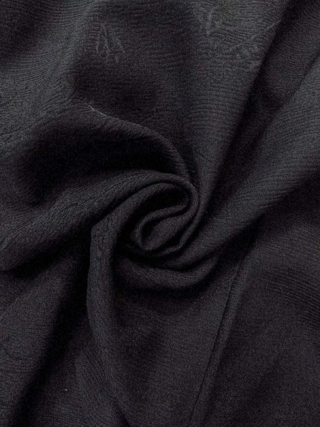 画像12: N0930M 女性用羽織  シルク(正絹) 黒, 草 【中古】【USED】【リサイクル】 ★★★★☆【N0930M】 (12)