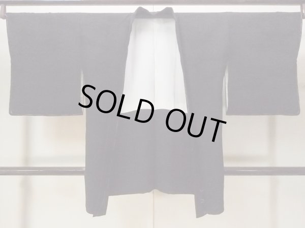 画像1: N0930S 女性用羽織  シルク(正絹) 黒, 風景 【中古】【USED】【リサイクル】 ★★★★☆【N0930S】 (1)