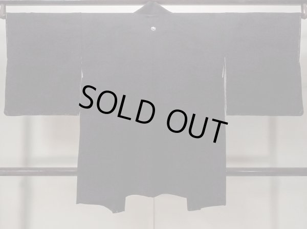 画像2: N0930S 女性用羽織  シルク(正絹) 黒, 風景 【中古】【USED】【リサイクル】 ★★★★☆【N0930S】 (2)