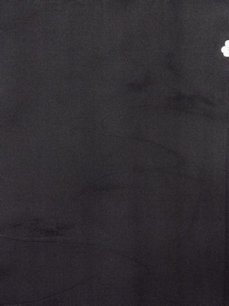 画像4: N0930T 女性用羽織  シルク（正絹） 黒, 草 【中古】【USED】【リサイクル】 ★★★☆☆【N0930T】 (4)