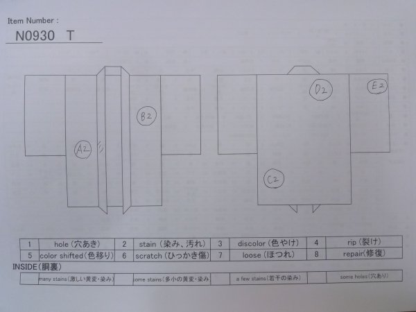 画像14: N0930T 女性用羽織  シルク（正絹） 黒, 草 【中古】【USED】【リサイクル】 ★★★☆☆【N0930T】 (14)