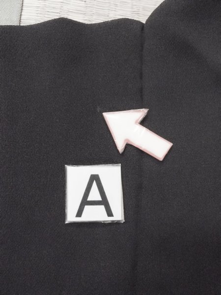 画像15: N0930U 女性用羽織  シルク(正絹) 黒,  【中古】【USED】【リサイクル】 ★★★☆☆【N0930U】 (15)