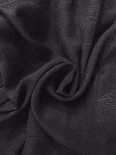 画像12: N0930V 女性用羽織  シルク(正絹) 黒,  【中古】【USED】【リサイクル】 ★★★☆☆【N0930V】 (12)