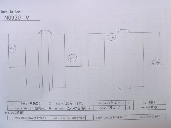 画像14: N0930V 女性用羽織  シルク(正絹) 黒,  【中古】【USED】【リサイクル】 ★★★☆☆【N0930V】 (14)
