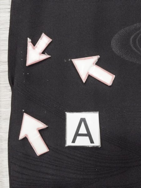 画像15: N0930V 女性用羽織  シルク(正絹) 黒,  【中古】【USED】【リサイクル】 ★★★☆☆【N0930V】 (15)