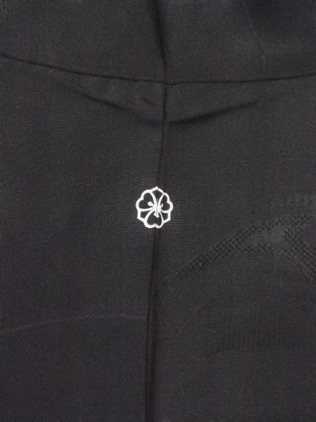 画像3: N0930W 女性用羽織  シルク(正絹) 黒, チェック柄 【中古】【USED】【リサイクル】 ★★★★☆【N0930W】 (3)