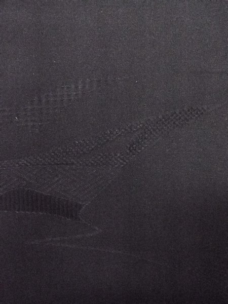 画像6: N0930W 女性用羽織  シルク(正絹) 黒, チェック柄 【中古】【USED】【リサイクル】 ★★★★☆【N0930W】 (6)