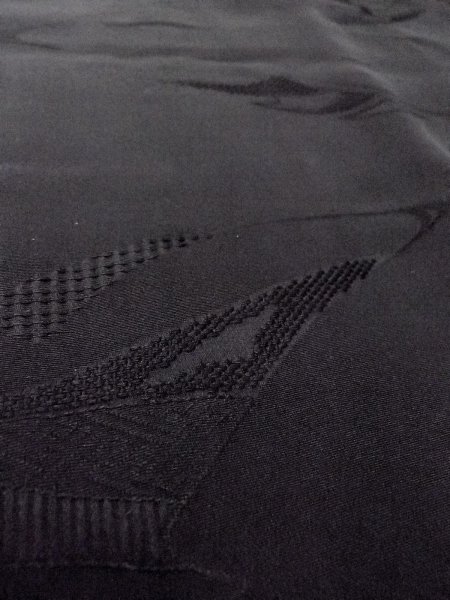 画像11: N0930W 女性用羽織  シルク(正絹) 黒, チェック柄 【中古】【USED】【リサイクル】 ★★★★☆【N0930W】 (11)