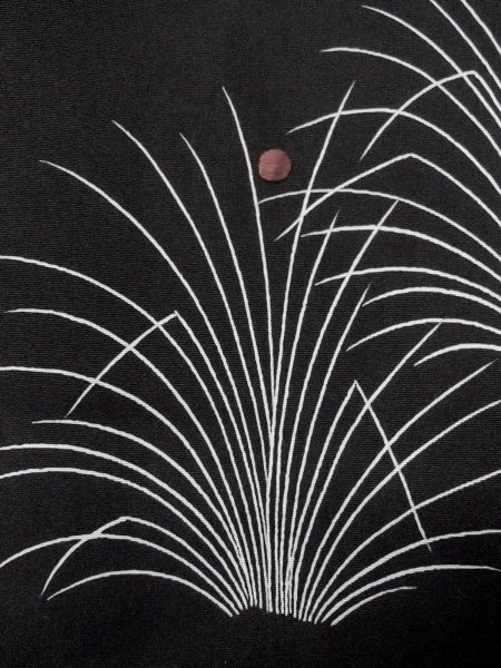 画像5: N0930X 女性用羽織  シルク(正絹) 淡い黒, 草 【中古】【USED】【リサイクル】 ★★★☆☆【N0930X】 (5)