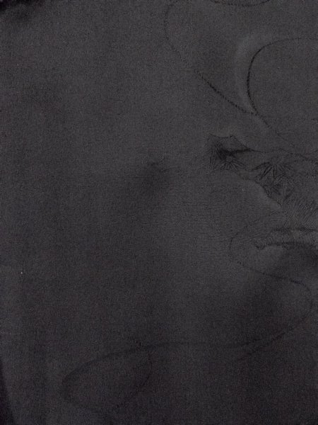 画像4: N0930Y 女性用羽織  シルク(正絹) 黒,  【中古】【USED】【リサイクル】 ★★★★☆【N0930Y】 (4)