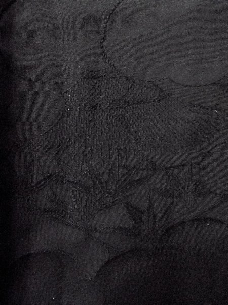 画像6: N0930Y 女性用羽織  シルク(正絹) 黒,  【中古】【USED】【リサイクル】 ★★★★☆【N0930Y】 (6)