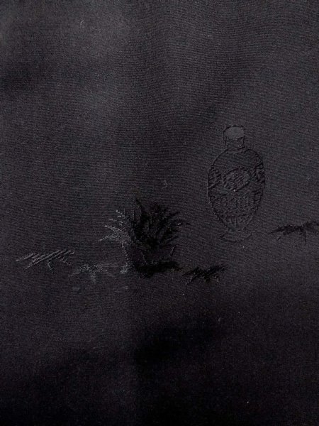 画像7: N0930Z 女性用羽織  シルク(正絹) 黒,  【中古】【USED】【リサイクル】 ★★★☆☆【N0930Z】 (7)