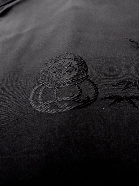 画像11: N0930Z 女性用羽織  シルク(正絹) 黒,  【中古】【USED】【リサイクル】 ★★★☆☆【N0930Z】 (11)