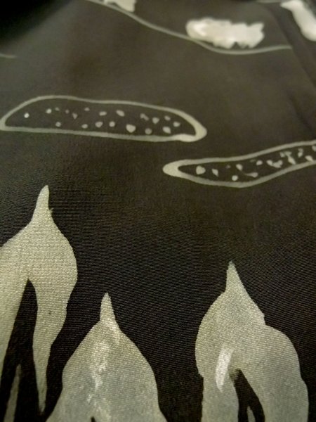 画像10: N0931A 女性用羽織  シルク(正絹) 黒, 家 【中古】【USED】【リサイクル】 ★★☆☆☆【N0931A】 (10)