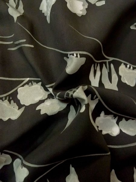 画像11: N0931A 女性用羽織  シルク(正絹) 黒, 家 【中古】【USED】【リサイクル】 ★★☆☆☆【N0931A】 (11)