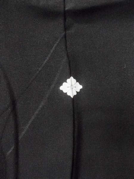 画像3: N0931B 女性用羽織  シルク(正絹) 黒,  【中古】【USED】【リサイクル】 ★★★★☆【N0931B】 (3)