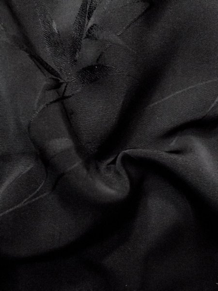 画像13: N0931B 女性用羽織  シルク(正絹) 黒,  【中古】【USED】【リサイクル】 ★★★★☆【N0931B】 (13)