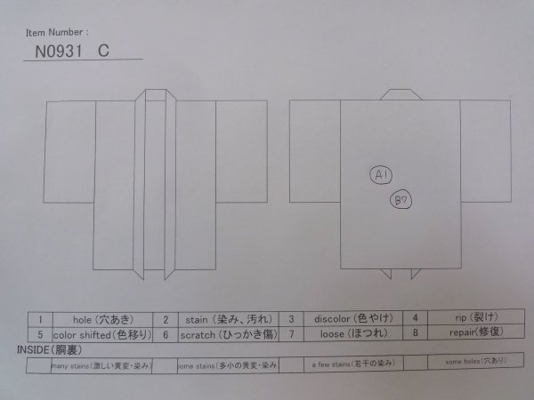 画像8: N0931C 女性用羽織  シルク(正絹) 黒,  【中古】【USED】【リサイクル】 ★☆☆☆☆【N0931C】 (8)