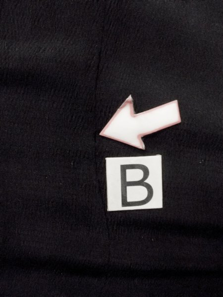 画像10: N0931C 女性用羽織  シルク(正絹) 黒,  【中古】【USED】【リサイクル】 ★☆☆☆☆【N0931C】 (10)