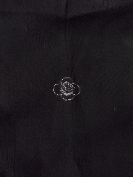 画像3: N0931D 女性用羽織  シルク（正絹） 黒,  【中古】【USED】【リサイクル】 ★★★☆☆【N0931D】 (3)